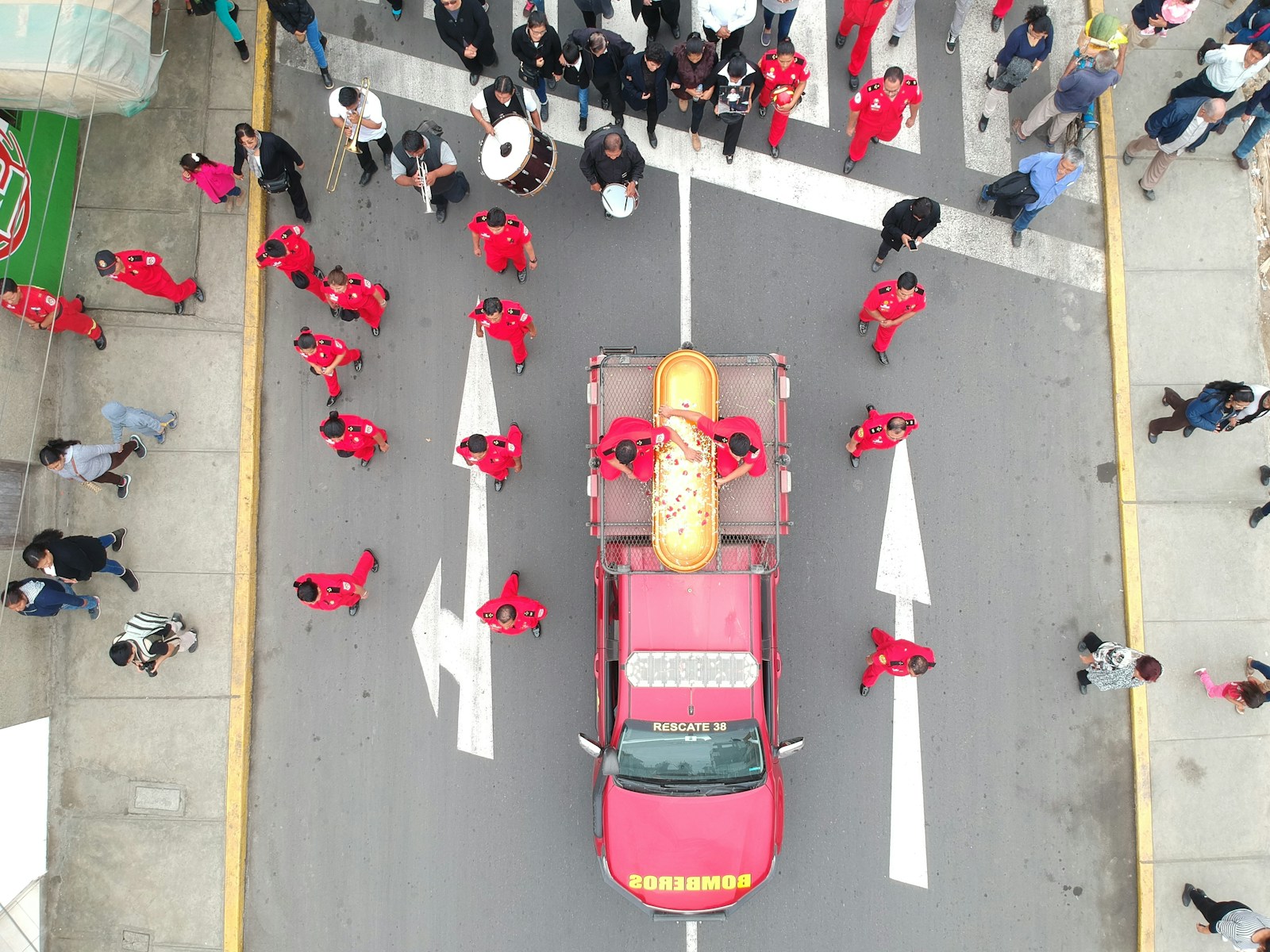 red pickup truck